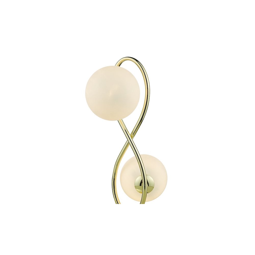 Dar LYS4235 | Lysandra 2-Light Table Lamp | Polished Gold with Opal Glass