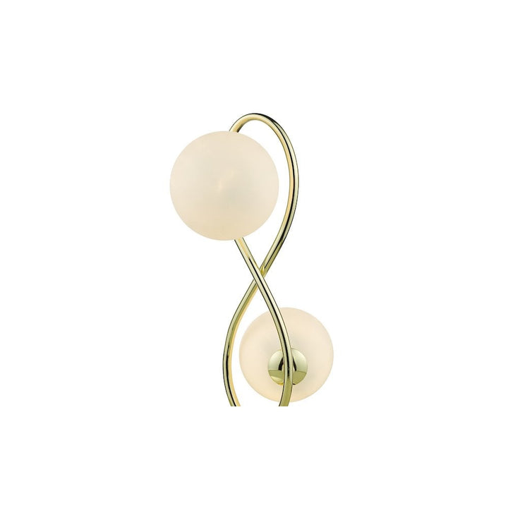 Dar LYS4235 | Lysandra 2-Light Table Lamp | Polished Gold with Opal Glass