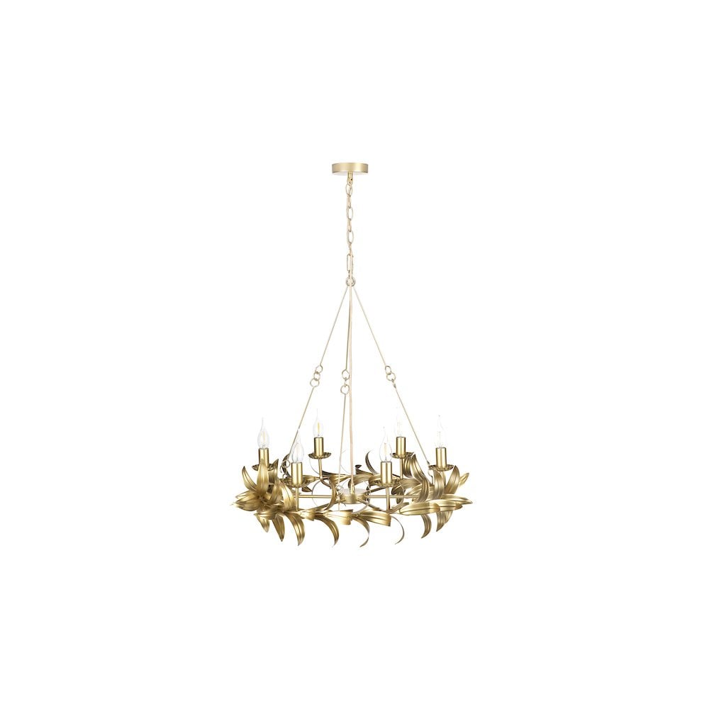 Dar NAD0635 | Nadria | 6-Light Pendant in Satin Gold