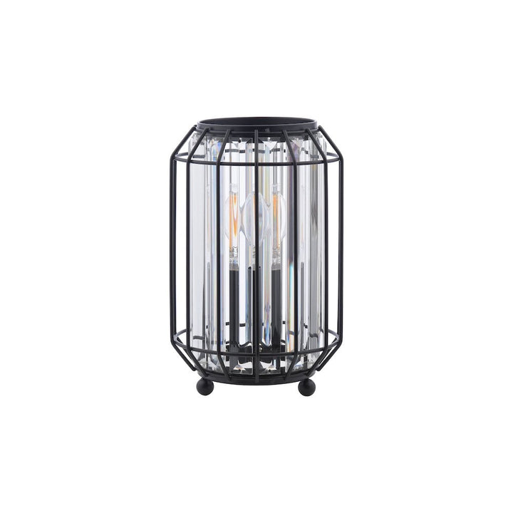 Dar NAE4222 | Naeva | Table Lamp in Matt Black and Crystal