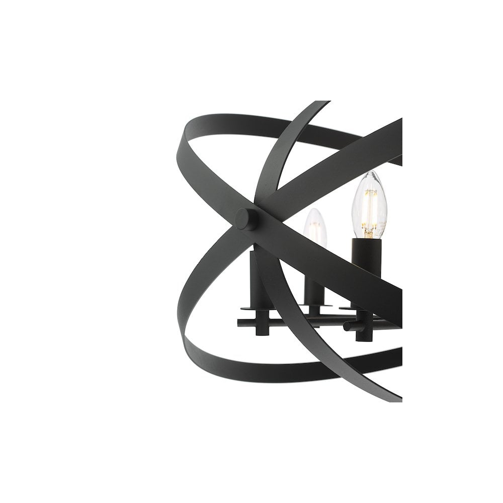 Dar NIT0822 | Nitya 8-Light Pendant | Matt Black