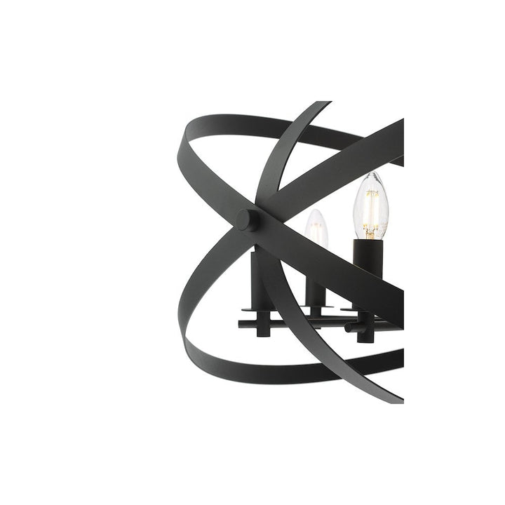 Dar NIT0822 | Nitya 8-Light Pendant | Matt Black