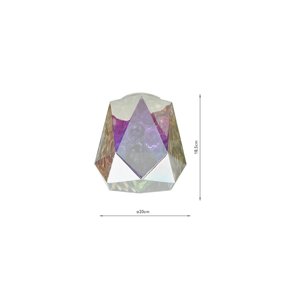 Dar BAX6555 | Baxley | Easy Fit Shade | Iridised Glass