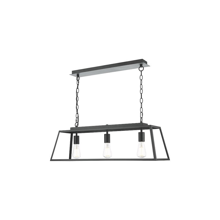 Dar Lighting CLA0322 | Claudia | 3 Light Bar Pendant | Matt Black