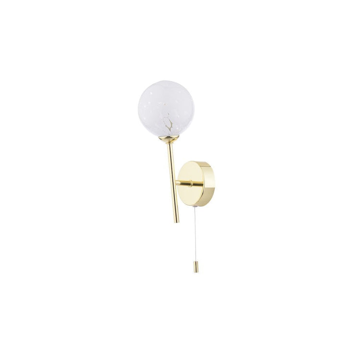 Dar Lighting COH0735-17 | Cohen | Wall Light | Polished Gold & Confetti Glass