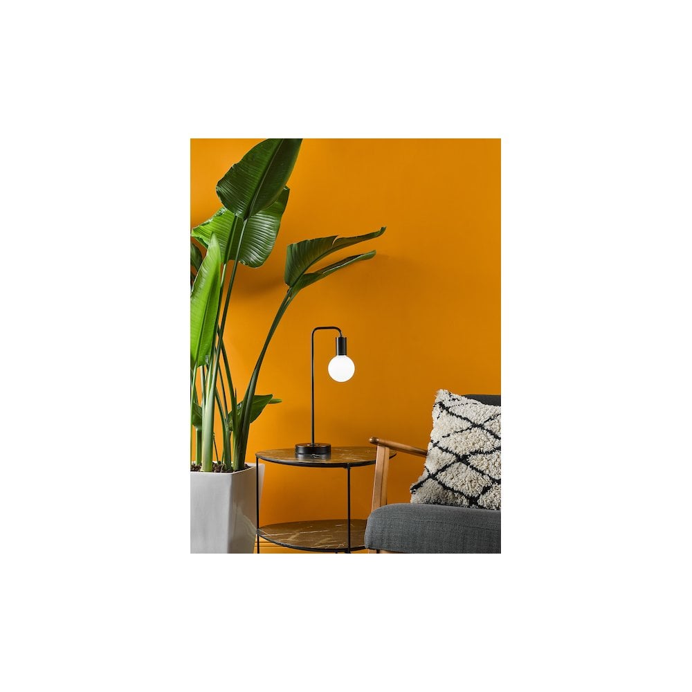 Dar DEN4222 | Dena Modern Globe Table Lamp | Matt Black