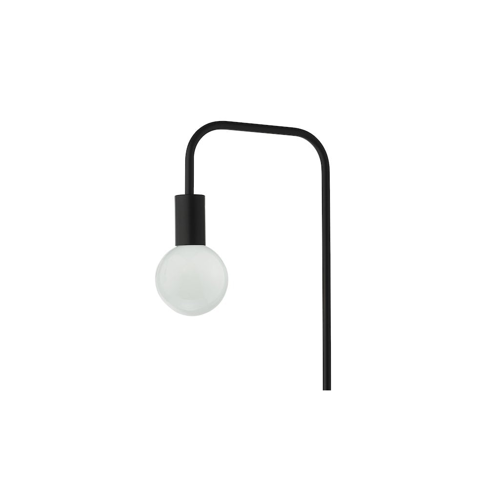 Dar DEN4922 | Dena Minimalist Floor Lamp | Matt Black with Foot Switch