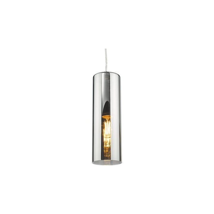 Dar DIA0110 | Diaz | Pendant | Smoked Glass | Polished Chrome