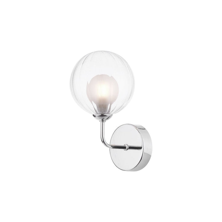 Dar FEY0750-20 | Feya | Wall Light | Polished Chrome & Clear/Opal Glass