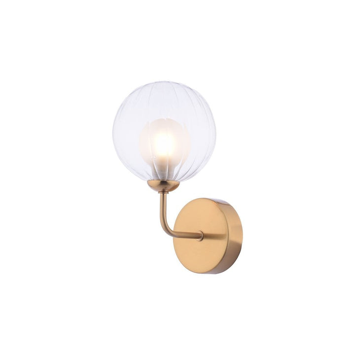 Dar FEY0763-20 | Feya | Wall Light | Antique Bronze & Clear/Opal Glass