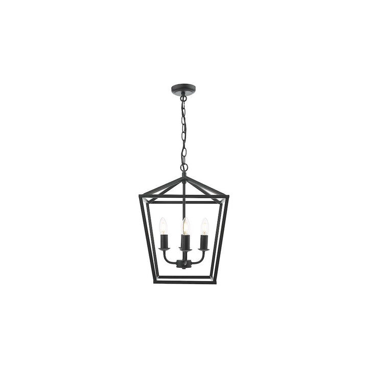 Dar FIO0422 | Fionn | 4 Light Pendant | Matt Black