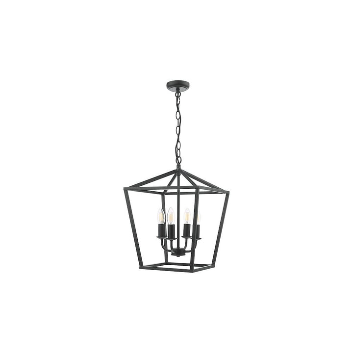 Dar FIO0422 | Fionn | 4 Light Pendant | Matt Black