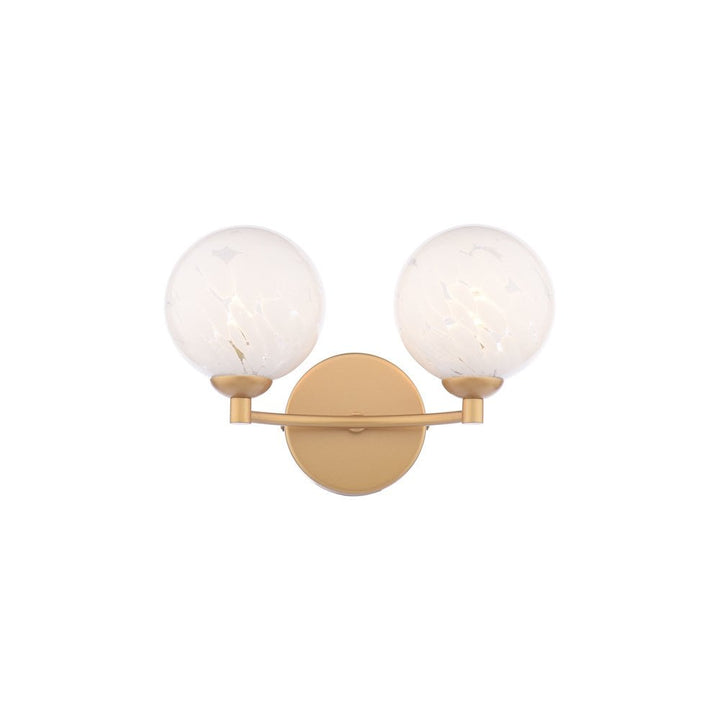 Dar IZZ0935-17 | Izzy Wall Light | Gold Finish with Confetti Glass