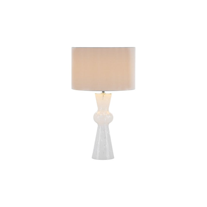Dar RHE422 | Rheneas Table Lamp | White Glass & Polished Chrome Shade