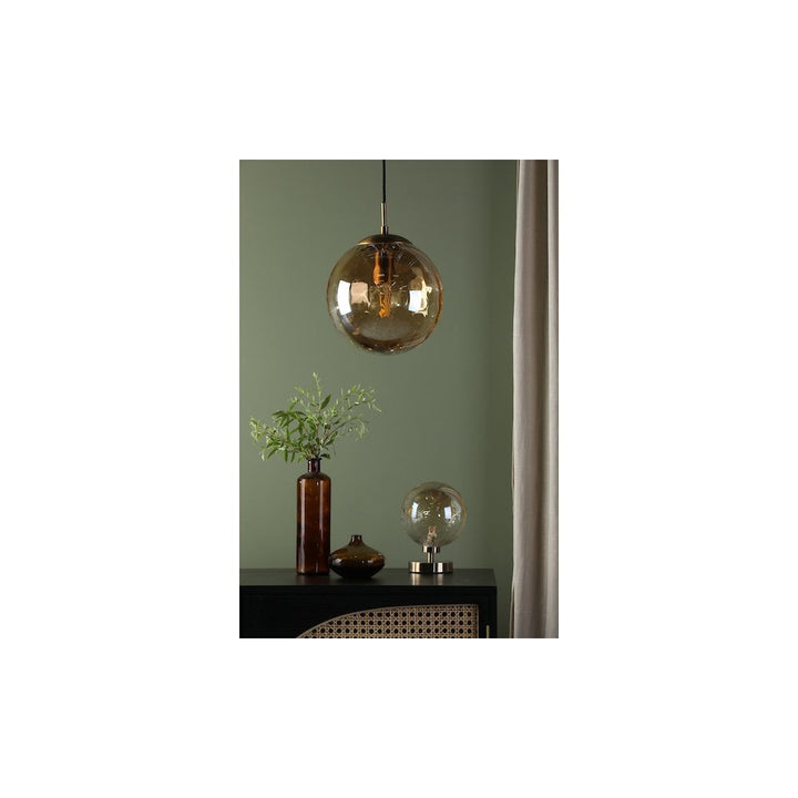 Dar SP70-RIP8820 | Ripple Single Pendant | Bronze and Champagne Glass