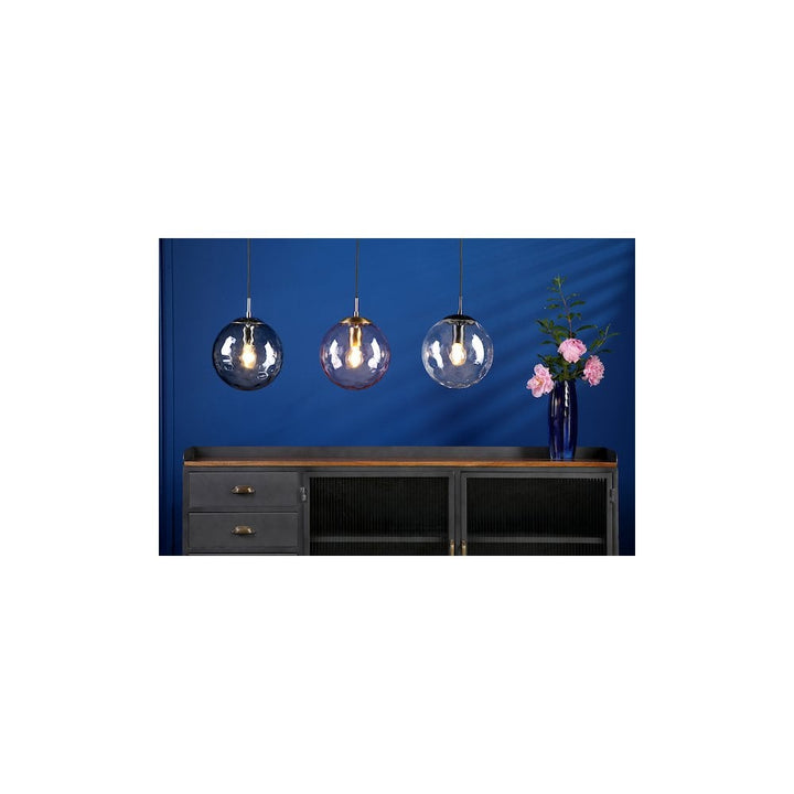 Dar SP71-RIP8810 | Ripple Pendant | Polished Chrome & Smoked Glass