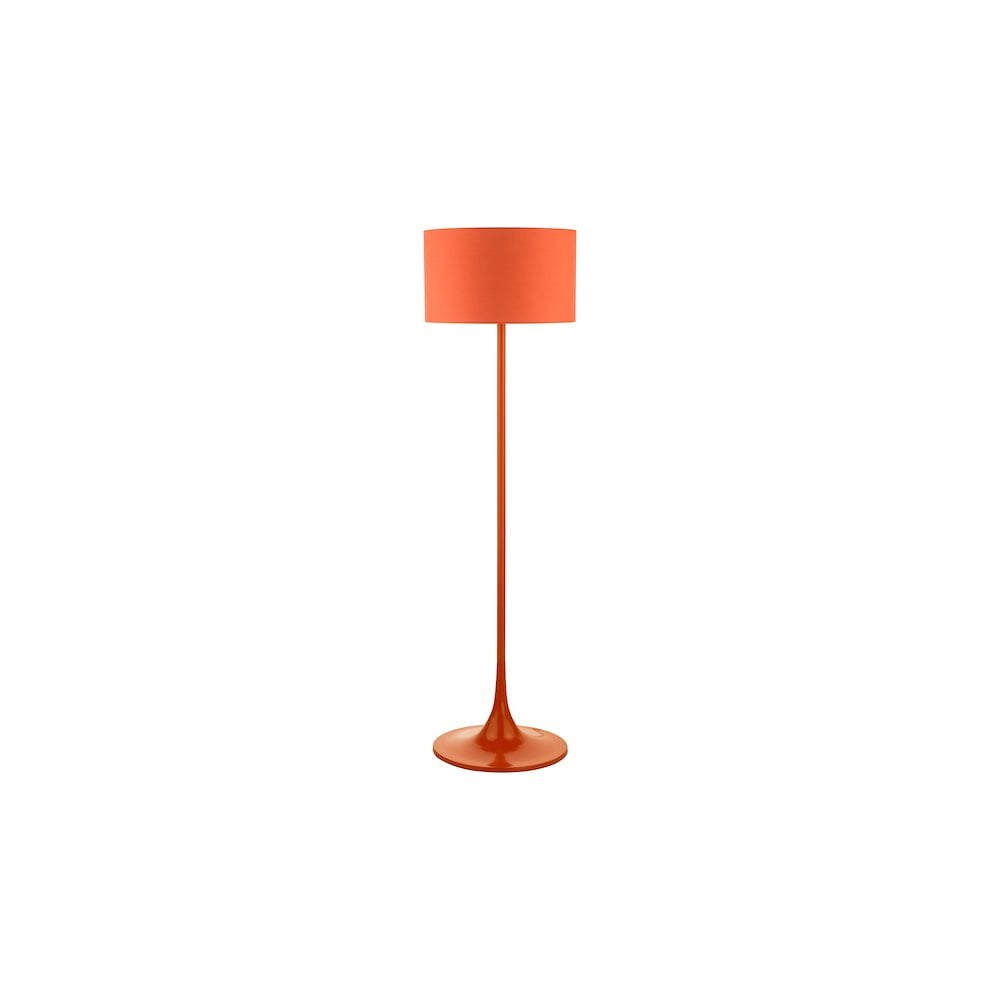 Dar TOL4911 | Toledo | Floor Lamp | Satin Orange With Shade