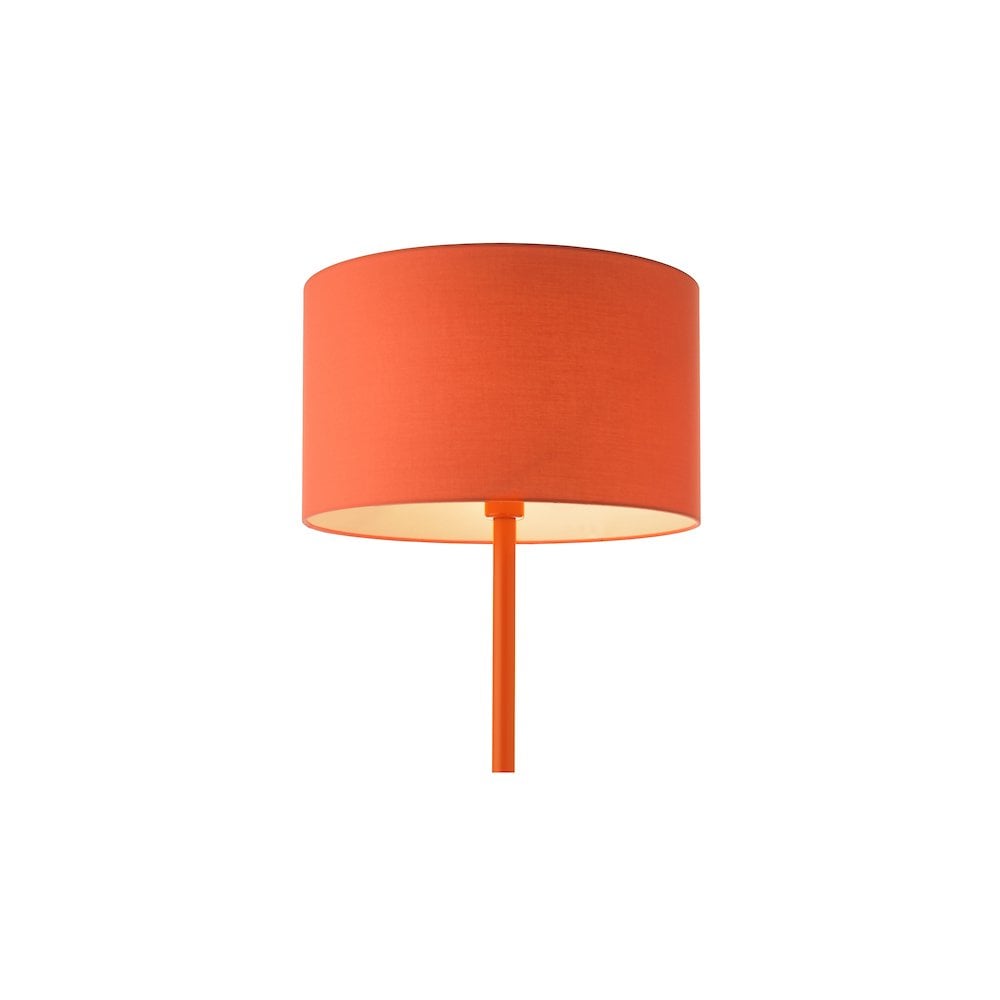 Dar TOL4911 | Toledo | Floor Lamp | Satin Orange With Shade