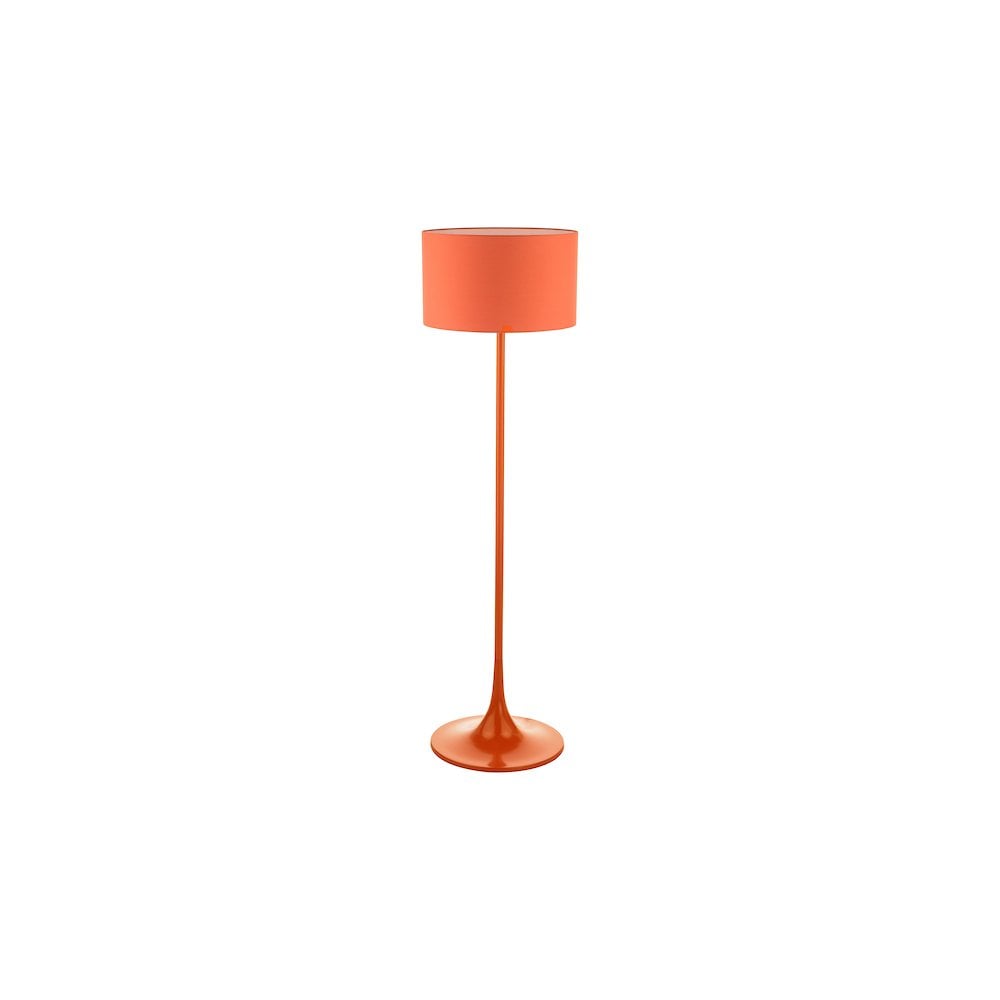 Dar TOL4911 | Toledo | Floor Lamp | Satin Orange With Shade