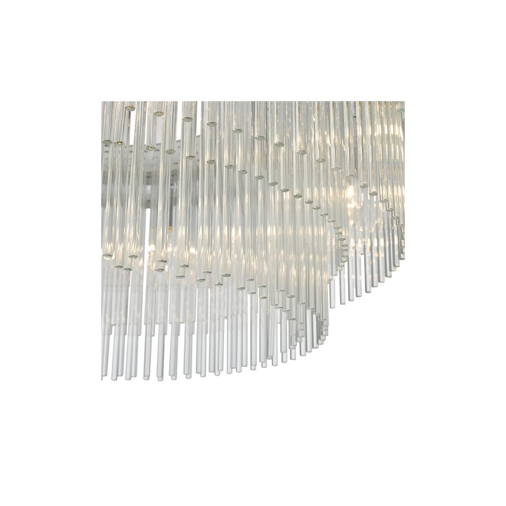 Dar ALP1244 | Alpheios Chandelier | Polished Chrome Glass