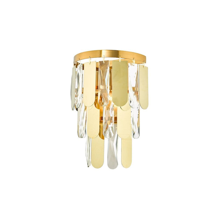 Dar Lighting AMI0935 | Amira 2-Light Wall Light | Polished Gold & Crystal