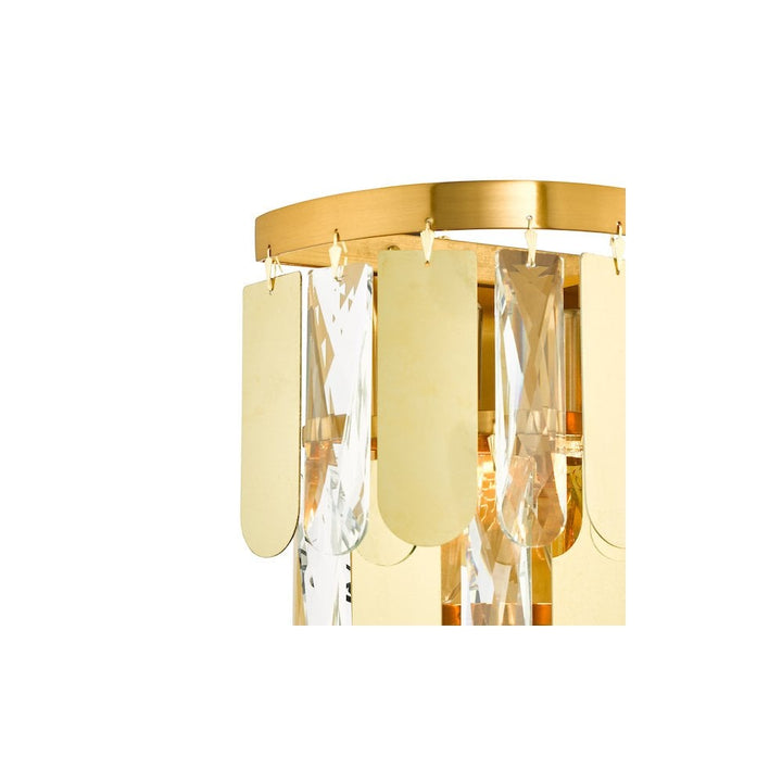 Dar Lighting AMI0935 | Amira 2-Light Wall Light | Polished Gold & Crystal