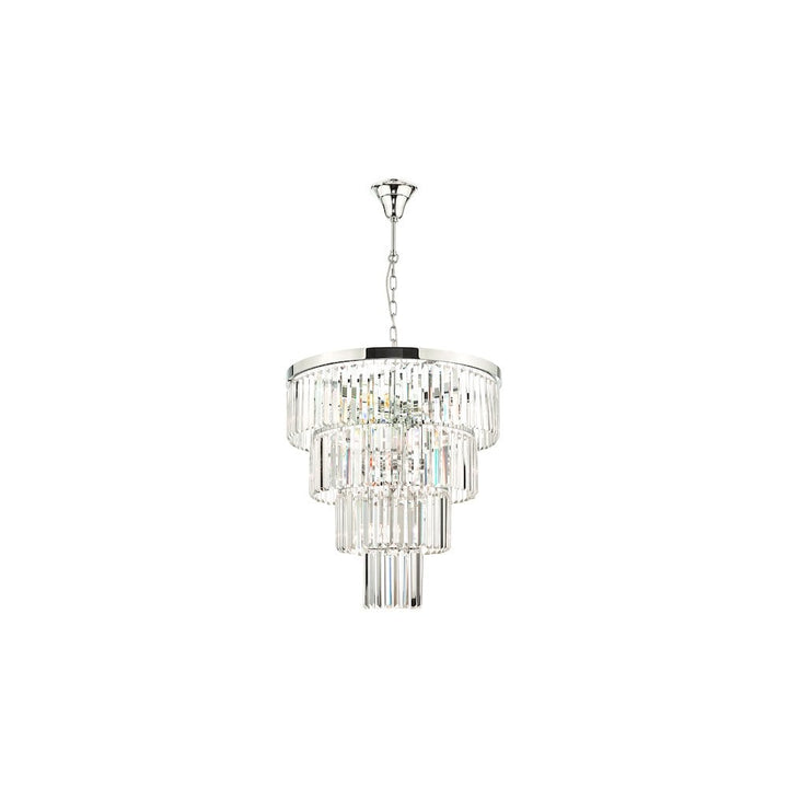 Dar Lighting ANG0808 | Angel 8-Light Pendant | Polished Chrome & Crystal