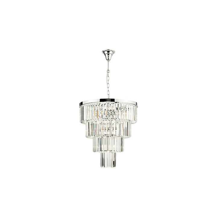 Dar Lighting ANG0808 | Angel 8-Light Pendant | Polished Chrome & Crystal