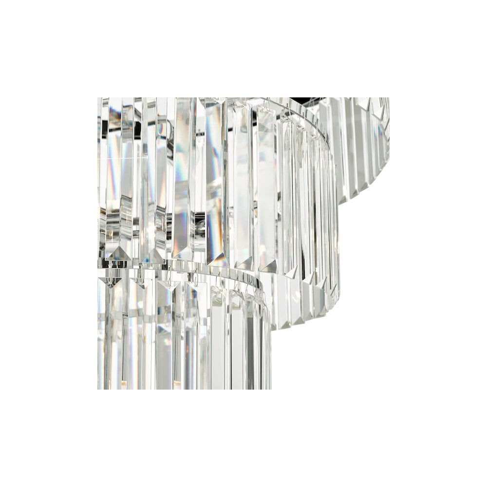 Dar Lighting ANG0808 | Angel 8-Light Pendant | Polished Chrome & Crystal