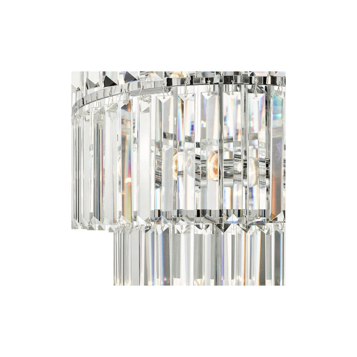 Dar Lighting ANG0808 | Angel 8-Light Pendant | Polished Chrome & Crystal