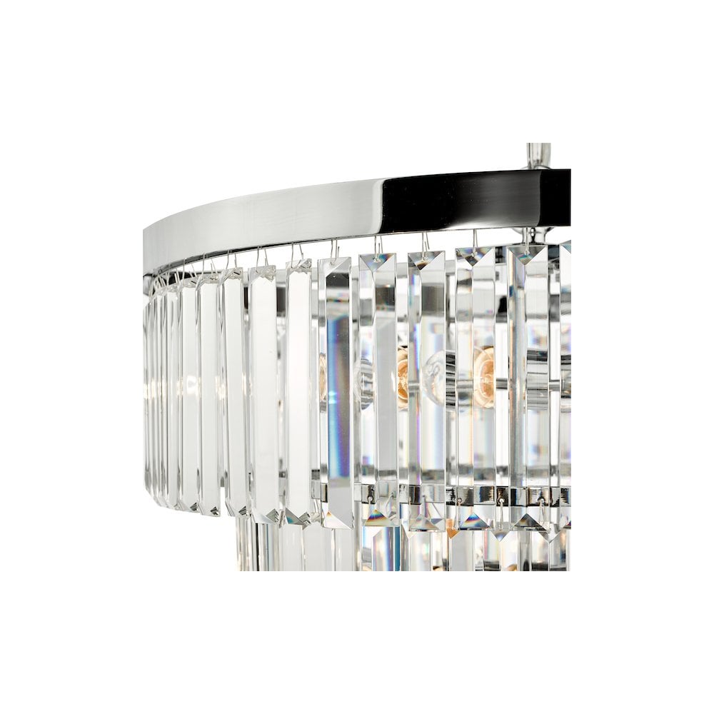 Dar Lighting ANG0808 | Angel 8-Light Pendant | Polished Chrome & Crystal