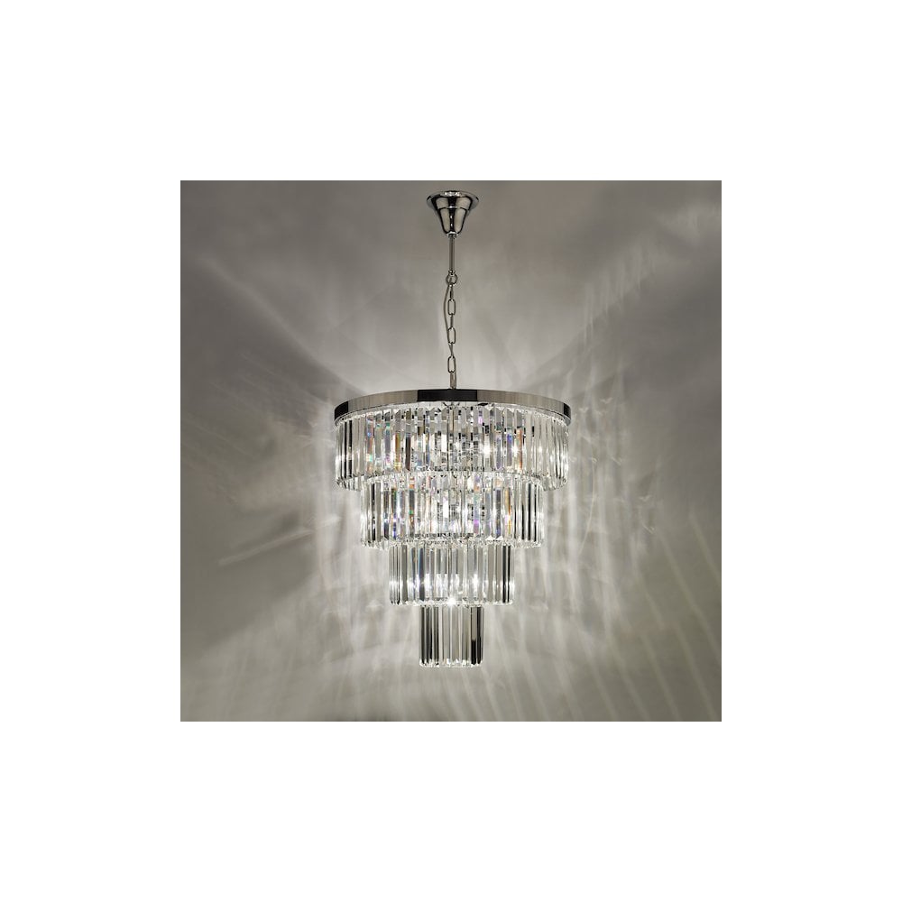 Dar Lighting ANG0808 | Angel 8-Light Pendant | Polished Chrome & Crystal