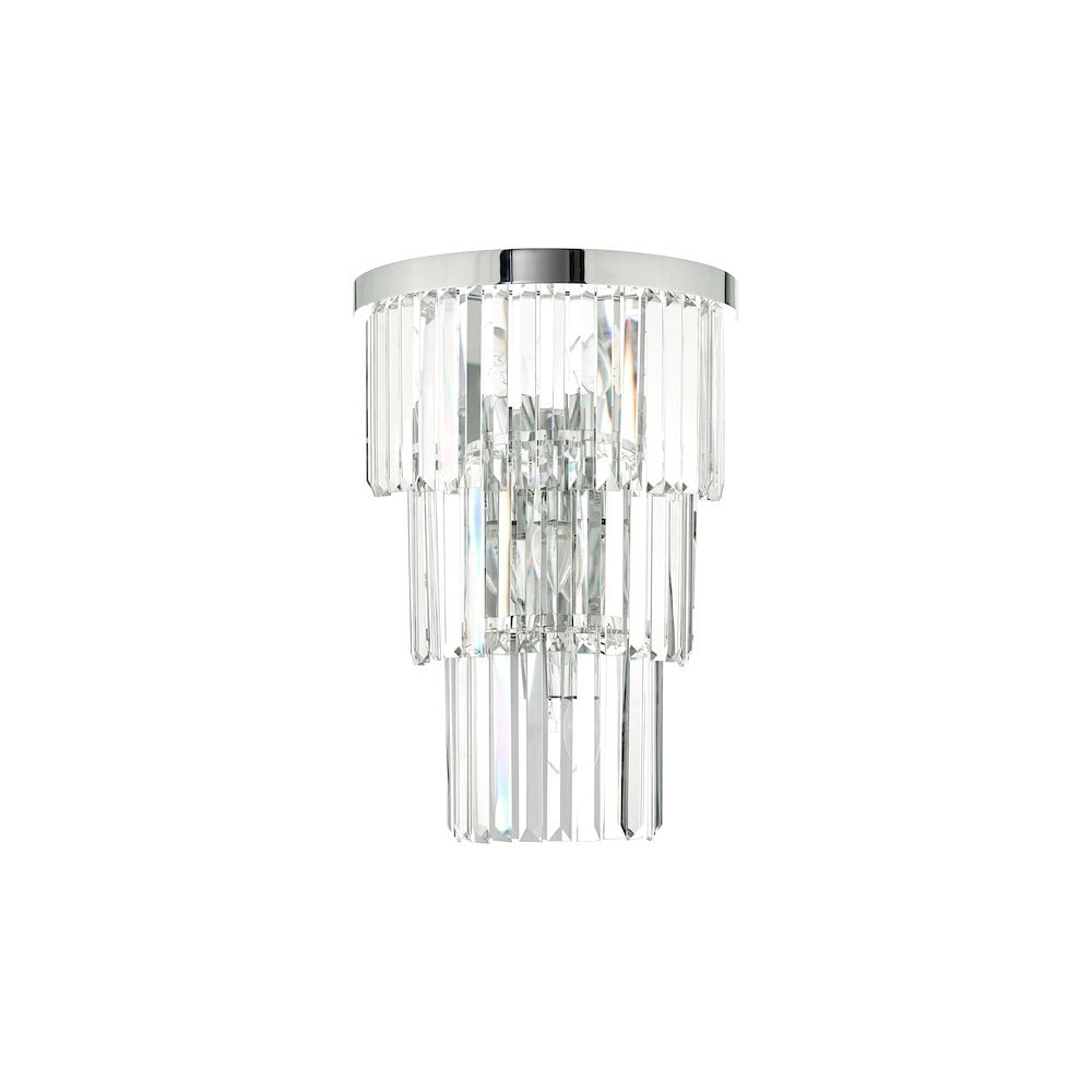 Dar Lighting ANG3008 | Angel 6-Light Wall Light | Polished Chrome & Crystal