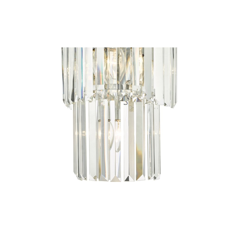 Dar Lighting ANG3008 | Angel 6-Light Wall Light | Polished Chrome & Crystal