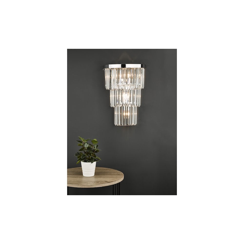 Dar Lighting ANG3008 | Angel 6-Light Wall Light | Polished Chrome & Crystal