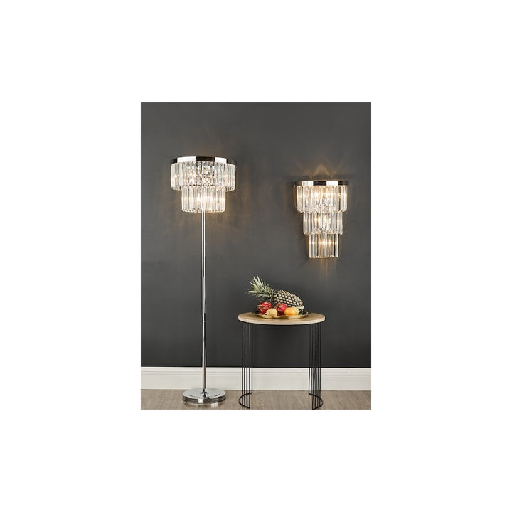 Dar Lighting ANG3008 | Angel 6-Light Wall Light | Polished Chrome & Crystal