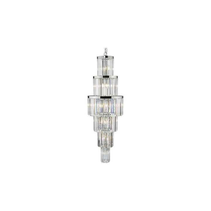 Dar Lighting ANG3308 | Angel 28-Light Chandelier | Crystal & Polished Chrome