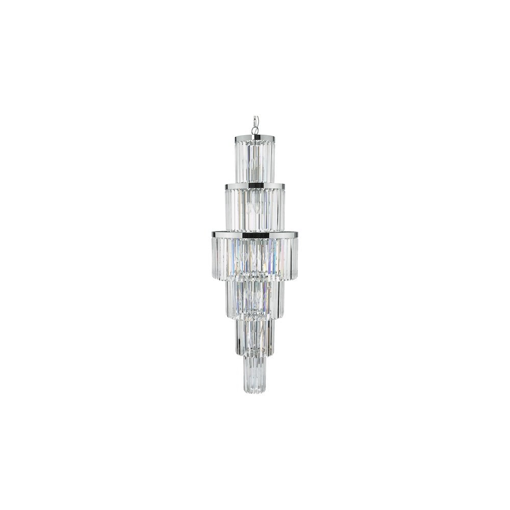 Dar Lighting ANG3308 | Angel 28-Light Chandelier | Crystal & Polished Chrome