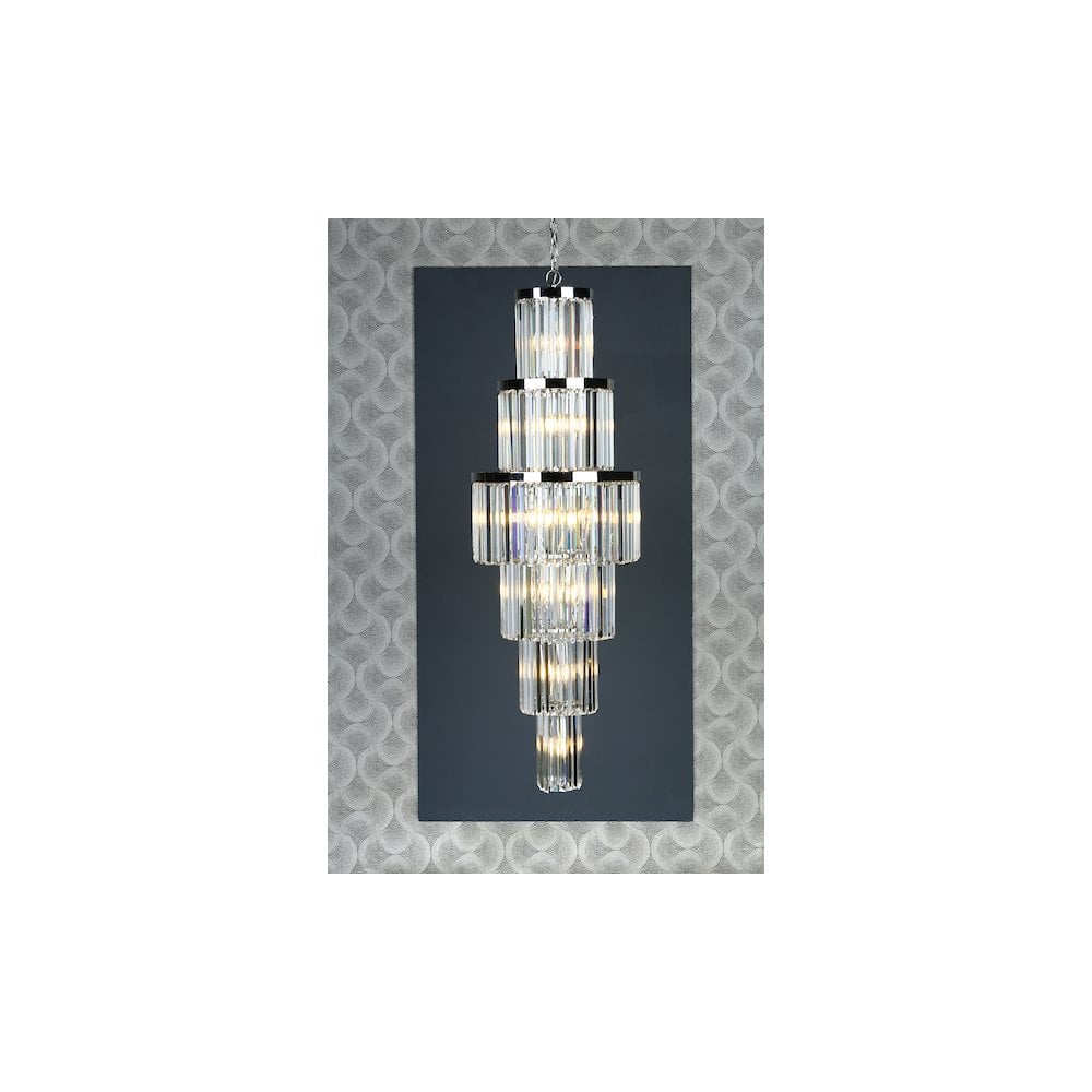 Dar Lighting ANG3308 | Angel 28-Light Chandelier | Crystal & Polished Chrome