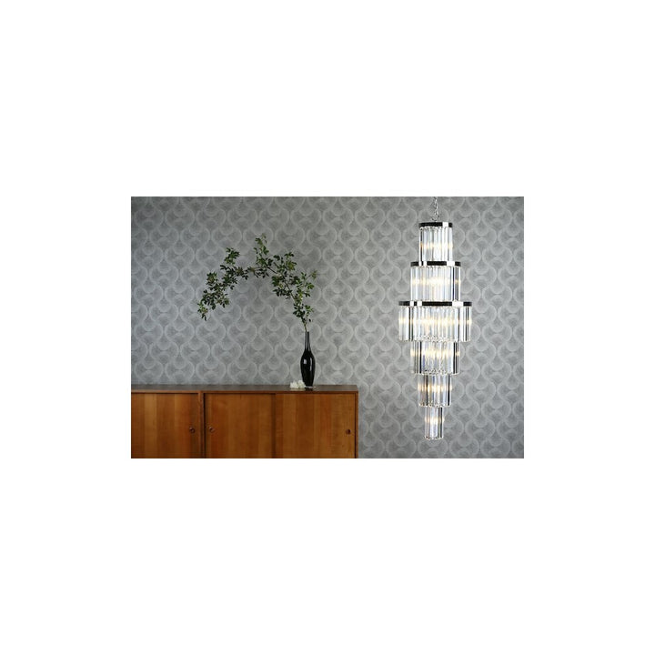 Dar Lighting ANG3308 | Angel 28-Light Chandelier | Crystal & Polished Chrome