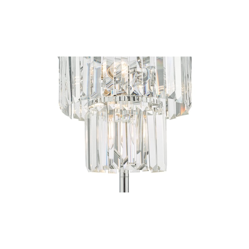 Dar Lighting ANG4208 | Angel 4-Light Table Lamp | Crystal & Polished Chrome