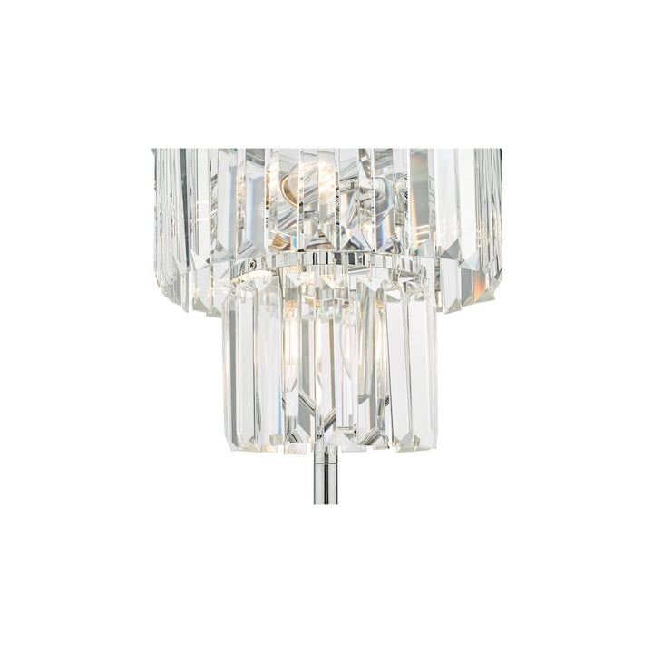 Dar Lighting ANG4208 | Angel 4-Light Table Lamp | Crystal & Polished Chrome