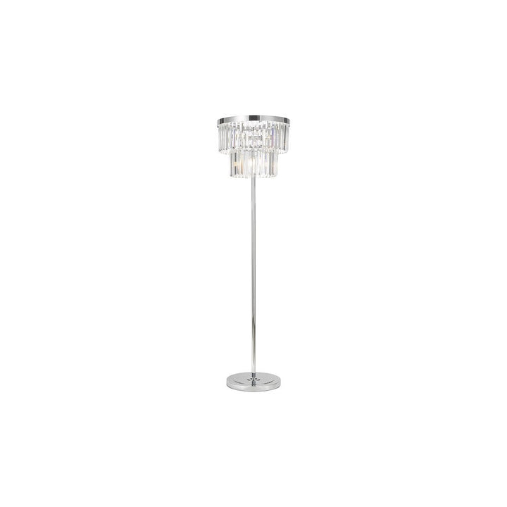Dar Lighting ANG4908 | Angel 6-Light Floor Lamp | Polished Chrome & Crystal