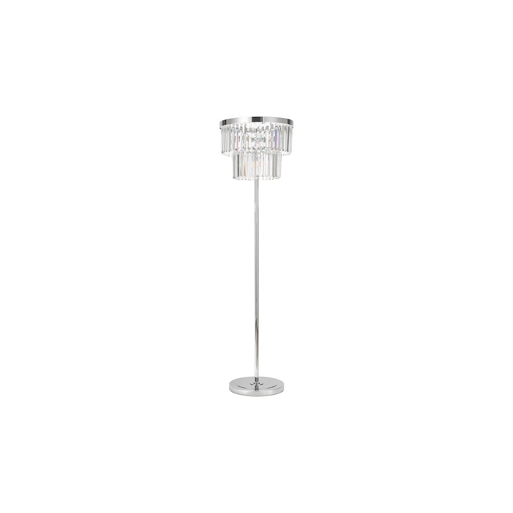 Dar Lighting ANG4908 | Angel 6-Light Floor Lamp | Polished Chrome & Crystal