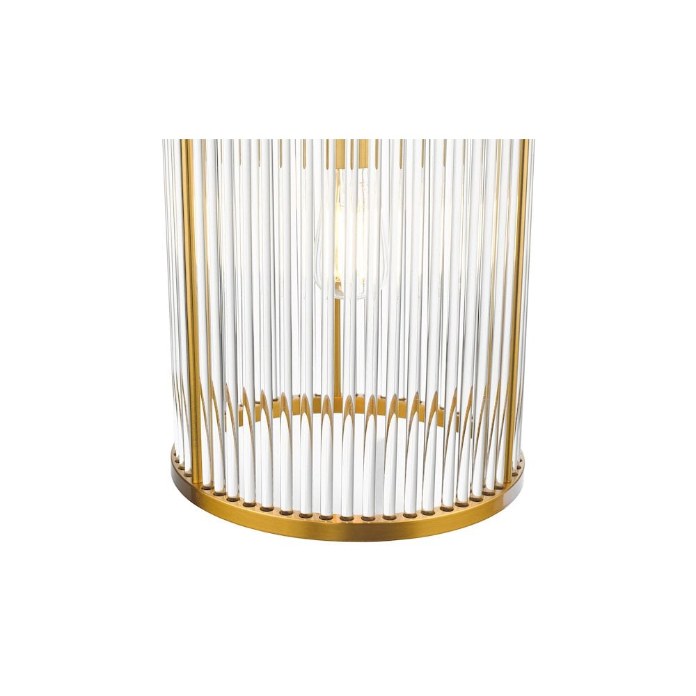 Dar ELE1535 | Eleanor | 15 Light Chandelier | Natural Brass Glass