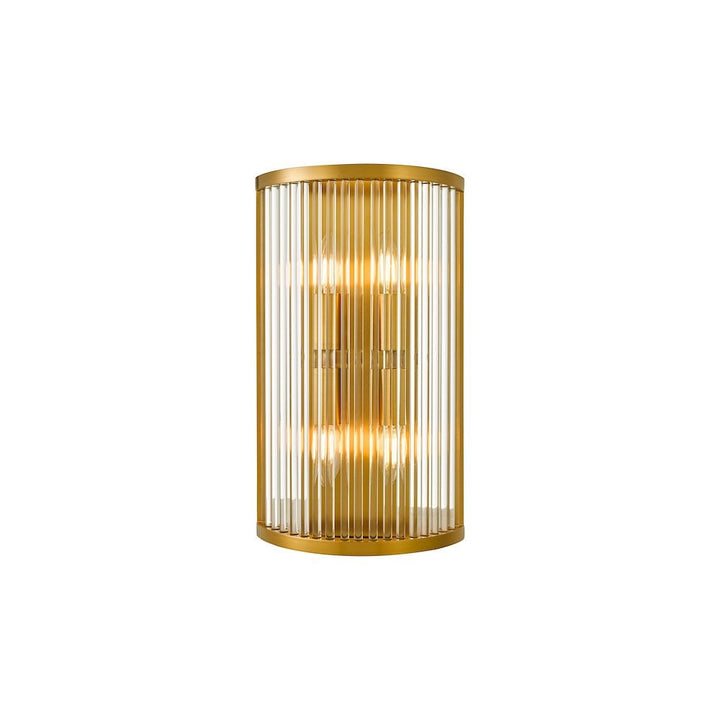 Dar ELE3035 | Eleanor | 4 Light Wall Light | Natural Brass Glass