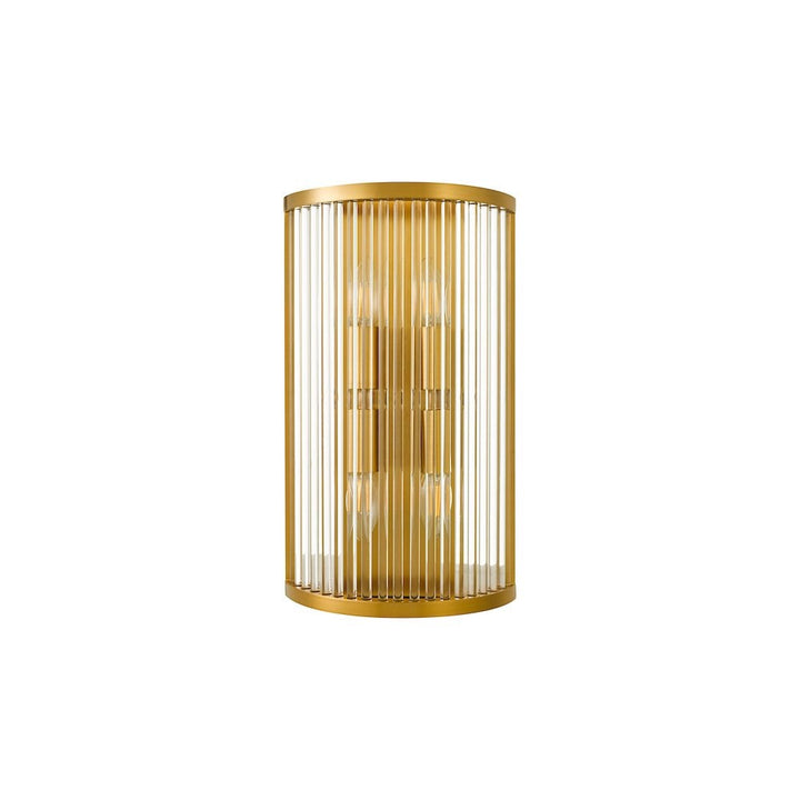 Dar ELE3035 | Eleanor | 4 Light Wall Light | Natural Brass Glass