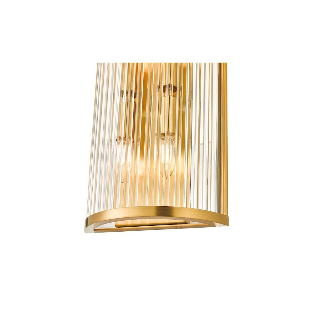 Dar ELE3035 | Eleanor | 4 Light Wall Light | Natural Brass Glass