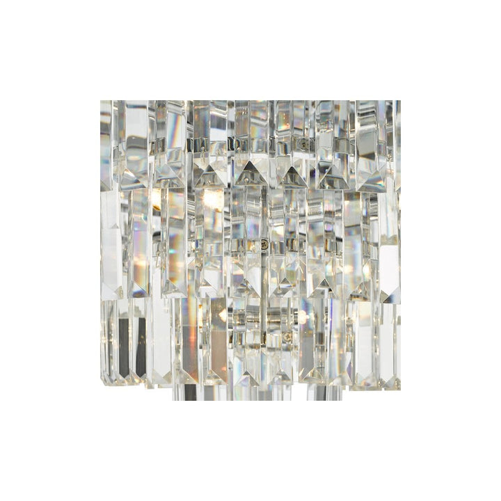 Dar EUL6450 | Eulalia | 12-Light Flush Mount in Polished Chrome and Crystal