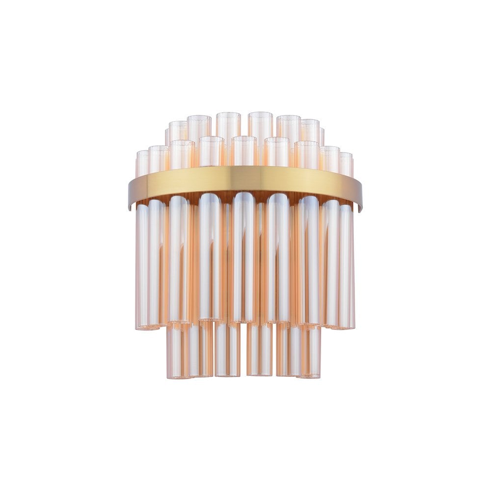 Dar IMA0935 | Imani Wall Light | Natural Brass with Champagne Glass